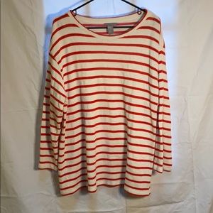 H&M red stripe top 2XL